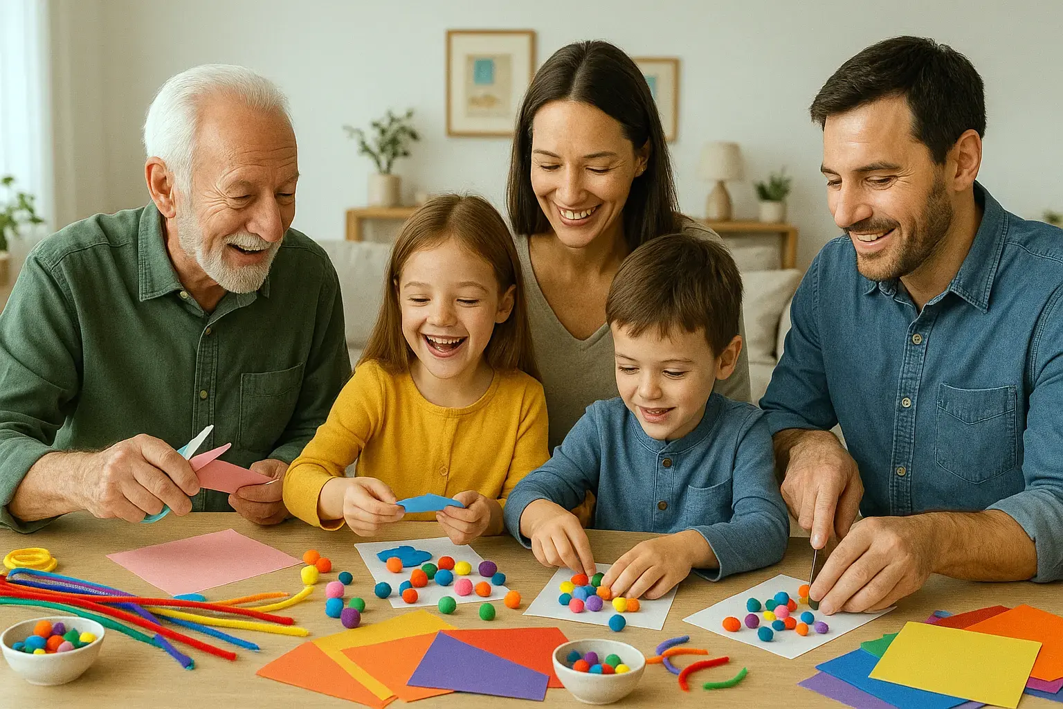 Creative family bonding through an inclusive art project